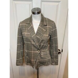 Maeve Anthropologie Tan Brown Houndstooth Blazer NWT $168, SizeXSP